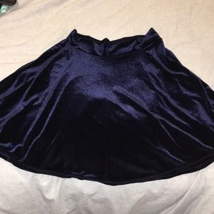 ModCloth Navy Blue Velvet Skirt
